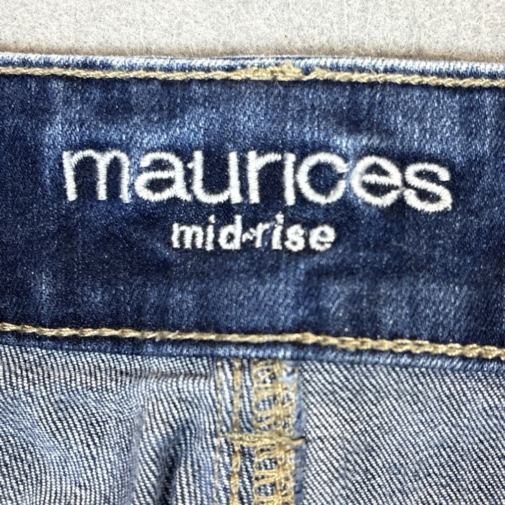 Maurices M Jeans Mid Rise Capri 18 Light Wash Blue Stretch Women 18W - Picture 10 of 11